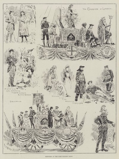 Croquis au défilé du Lord Maire - William Douglas Almond